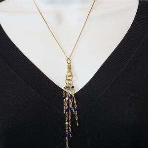 ARTISAN Goldtone Dangling Beads Necklace